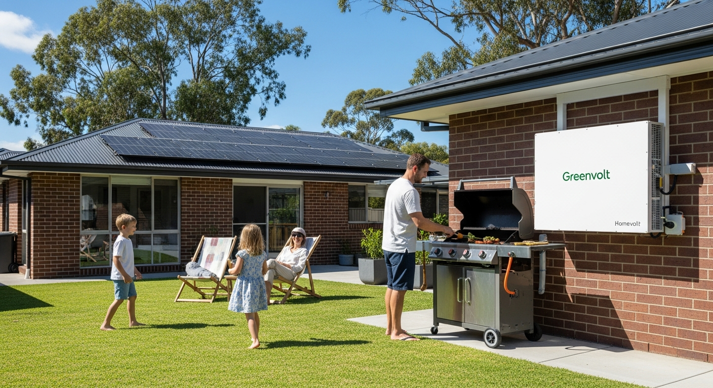 Australian family with Greenvolt battery